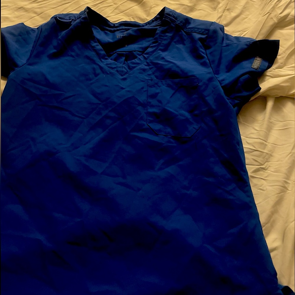 Royal blue scrub set